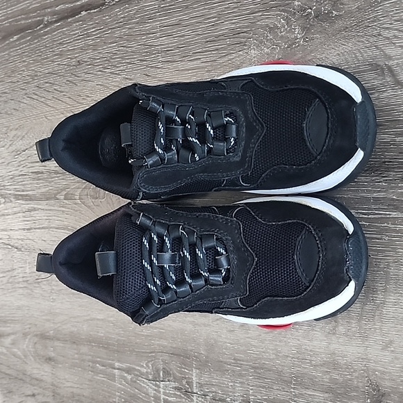 Jeffery Campbell Lo-Fi Chunky Sneakers Black White Red 6.5 - Picture 6 of 12